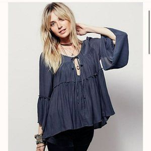 Free People "A Few of My Favorite Things" Top in Charcoal sz XS